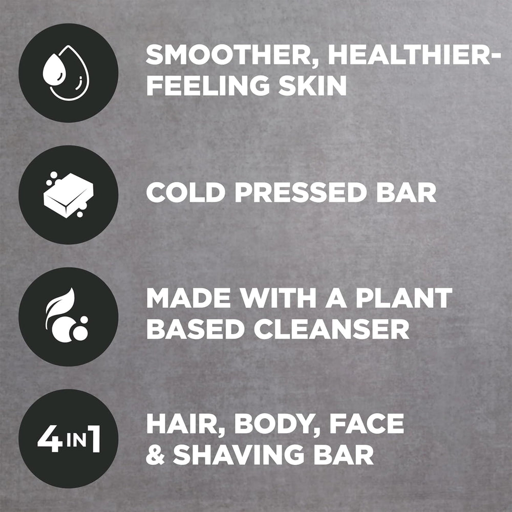 Dove Men Care Charcoal Clay bar in gym bag, travel-ready
