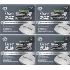 Dove Men Care Charcoal Clay exfoliating bar pack front for daily cleanse