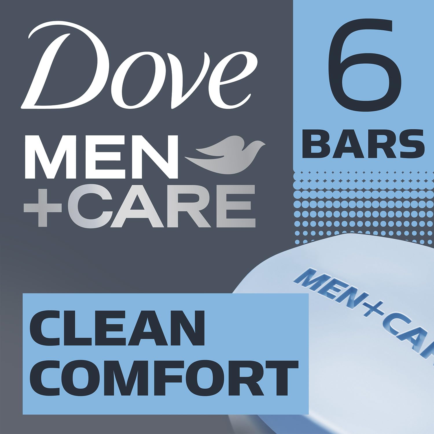 Dove Men+Care Clean Comfort bar being rinsed off for a smooth finish