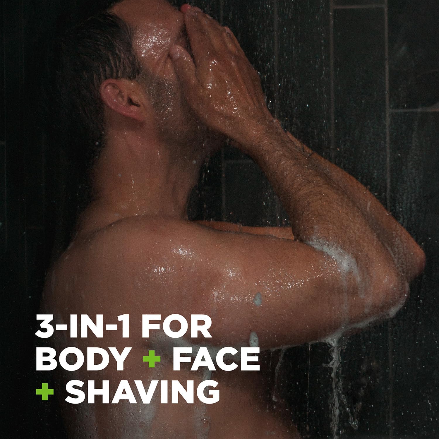 Dove Men+Care Clean Comfort bar used in a bathroom routine