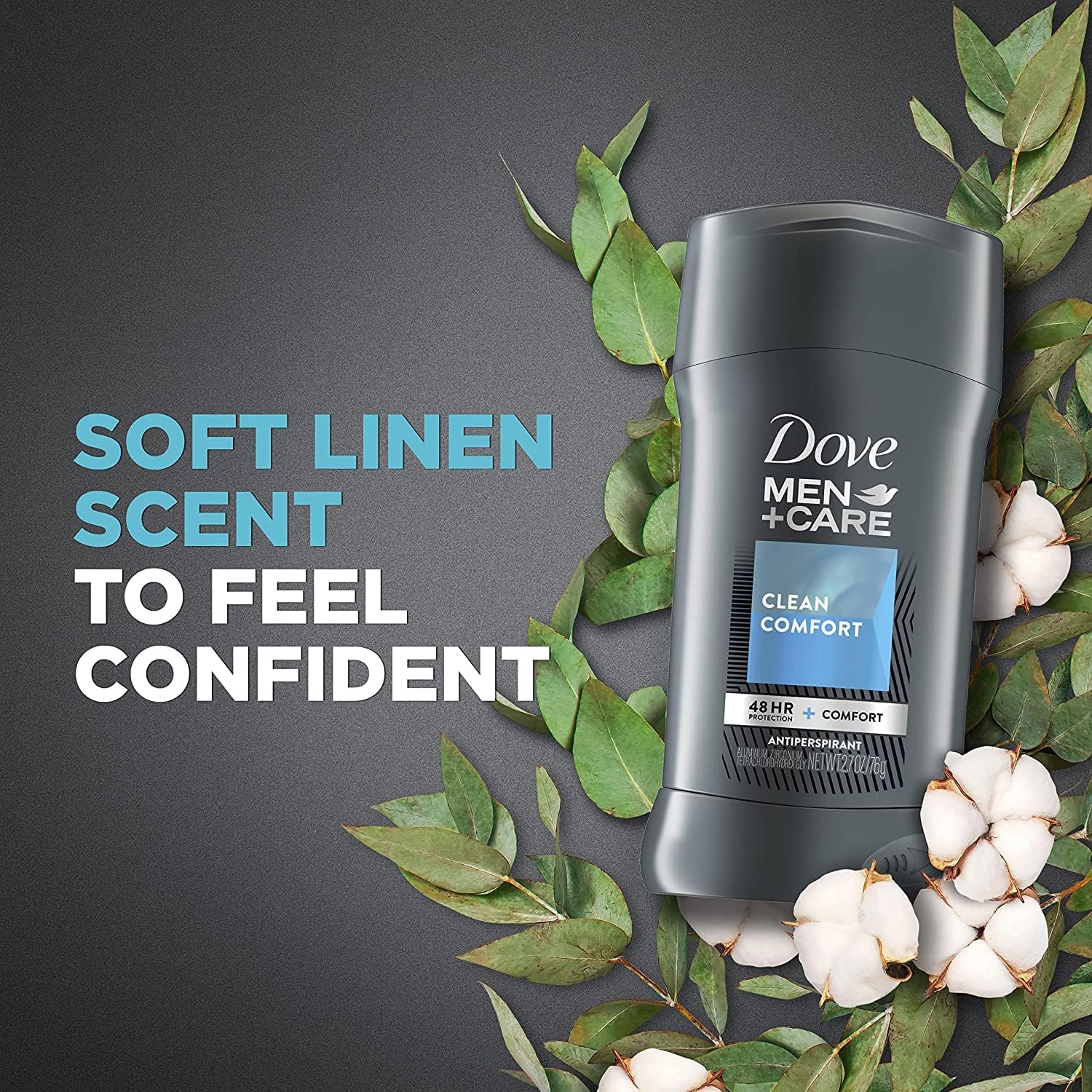 Dove Clean Comfort fragrance blend of lavender and oakmoss for a subtle aura