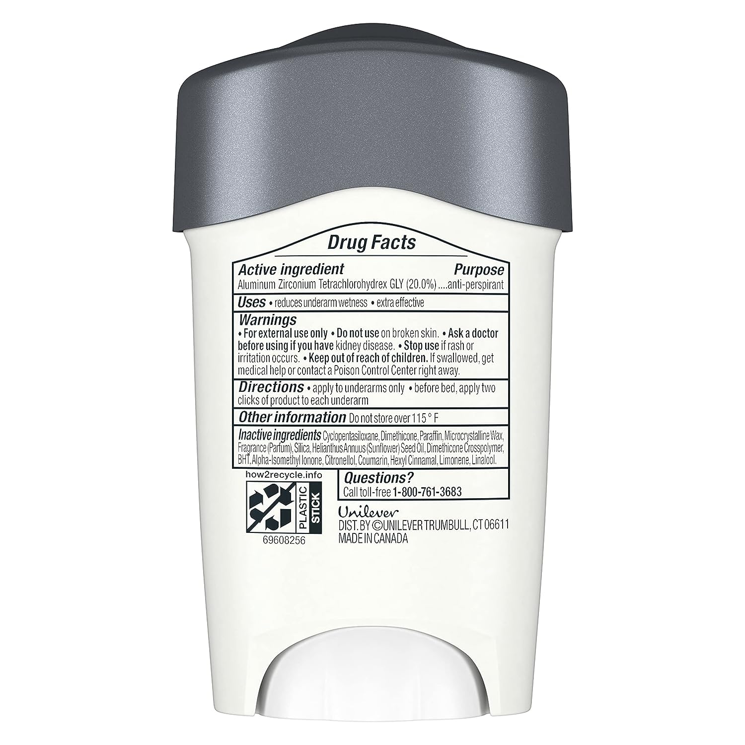 Dove Men + Care Clinical Protection Solid application motion demonstrates a smooth, mess-free glide for daily use.