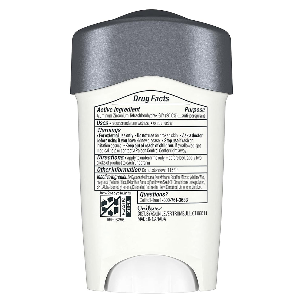 Dove Men + Care Clinical Protection Solid application motion demonstrates a smooth, mess-free glide for daily use.