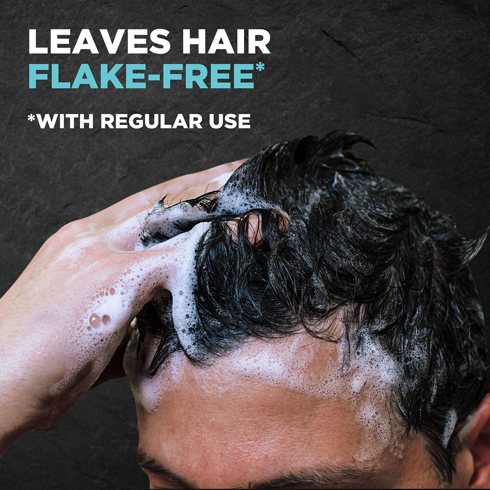 Dove Men+Care ingredients closeup features caffeine and zinc for scalp care