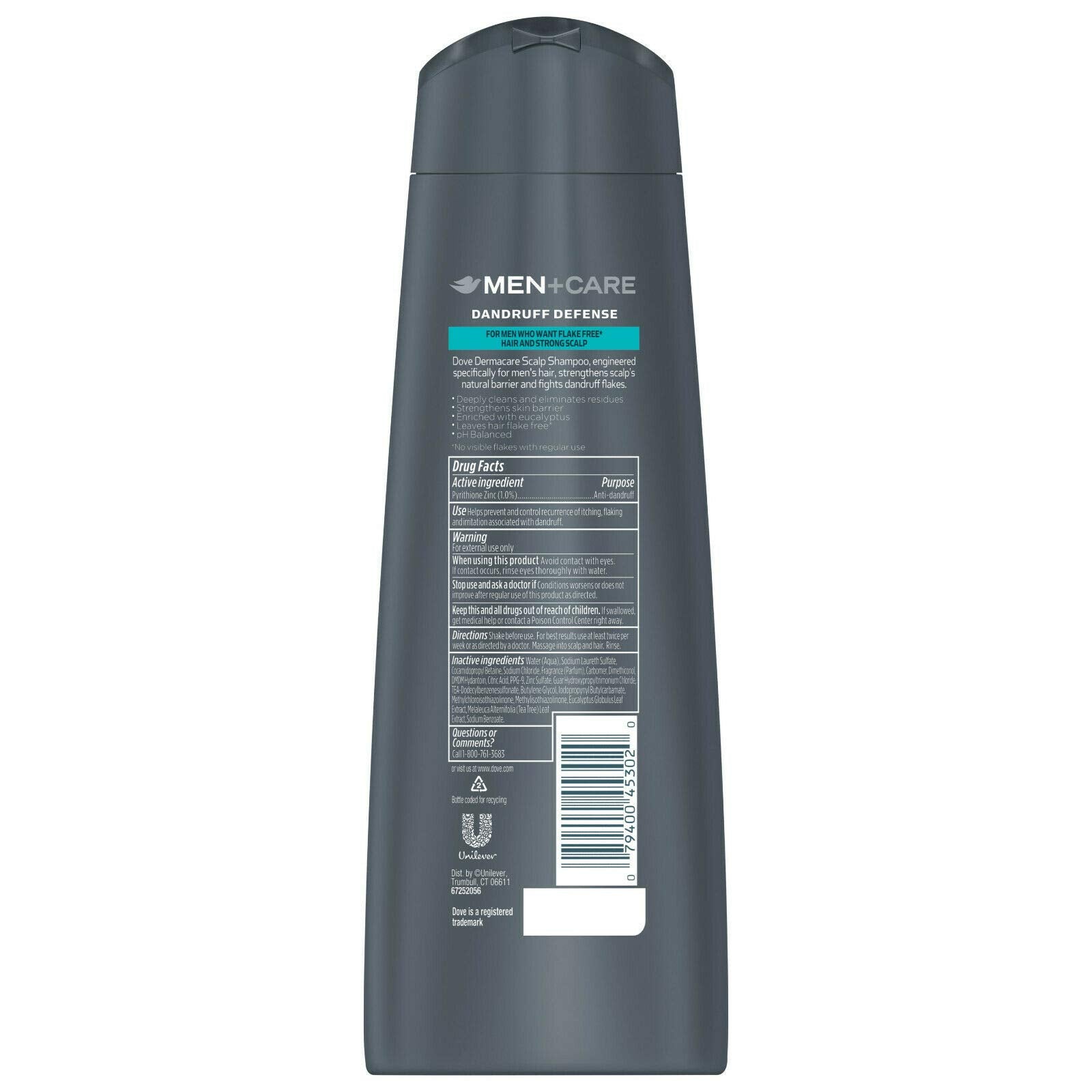 Dove Men+Care Dermacare 12 oz carton ready for grooming routine.