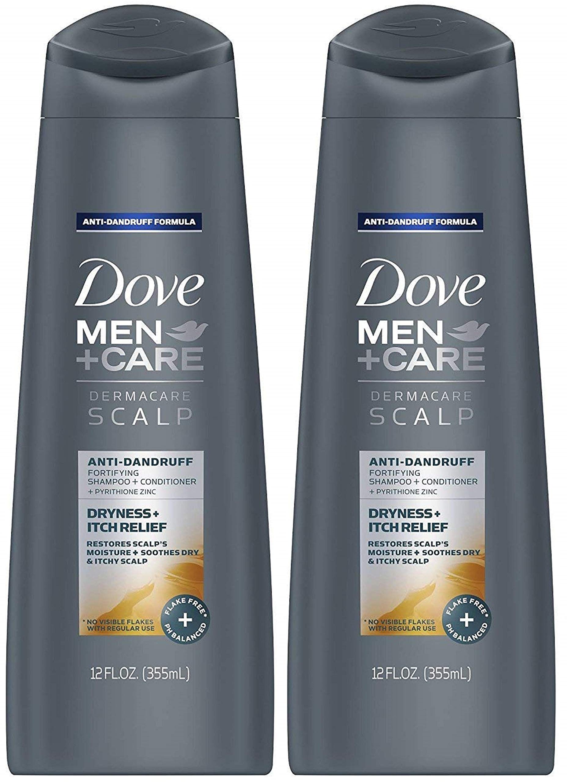 Dove Men+Care Dermacare scalp shampoo bottle for daily anti-dandruff care.