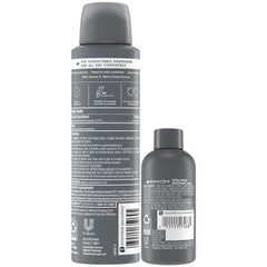 Dove Men+Care dry spray underarm application shows smooth, fast-absorb action