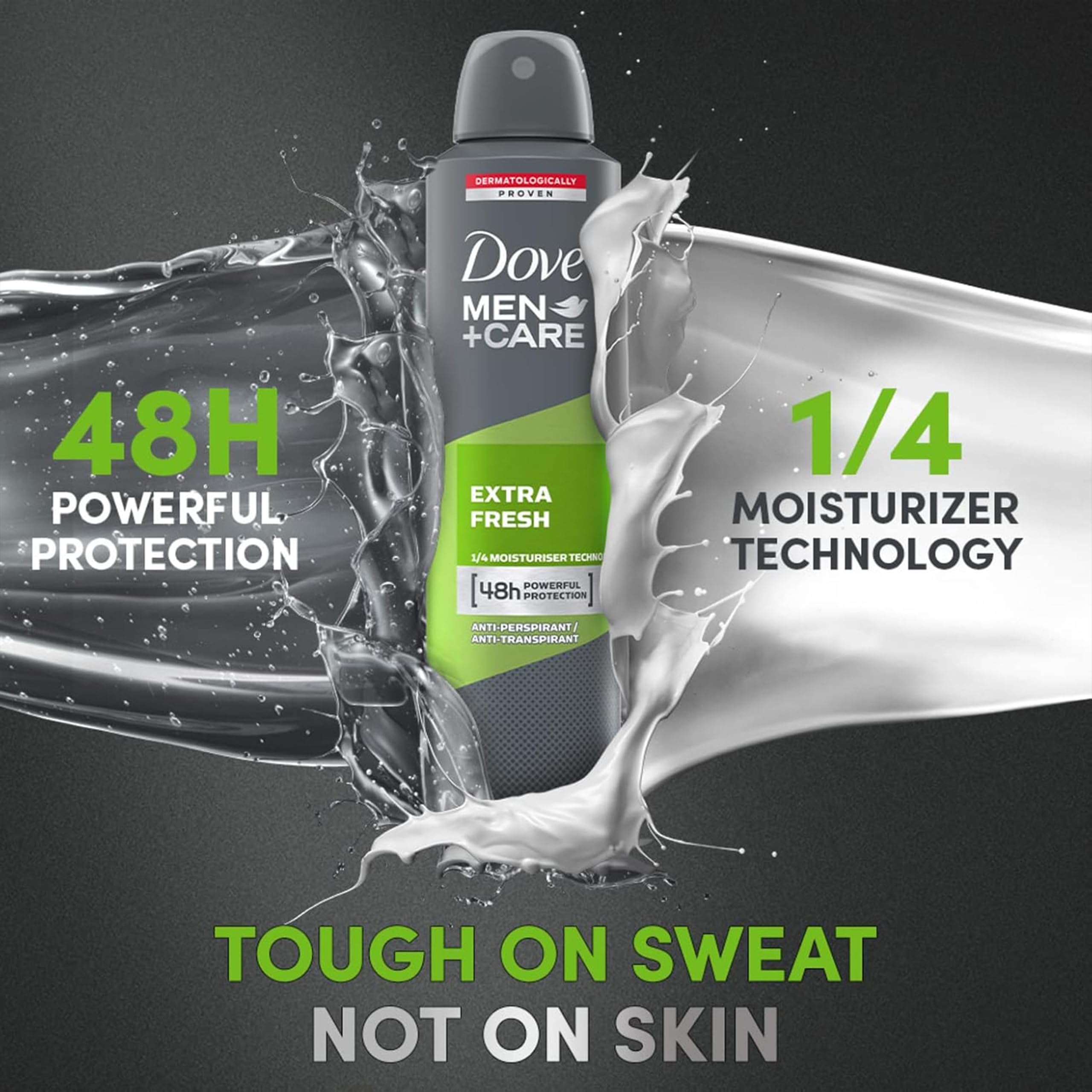 Dove Men+Care Extra Fresh long-lasting freshness for daily use.
