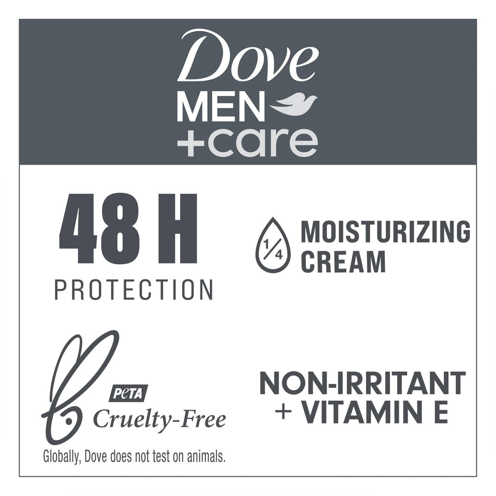 Dove Men+Care Extra Fresh underarm care with quick-dry action.