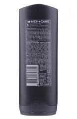 Dove Men Care face and body wash lather showing hydrating feel and clean skin.