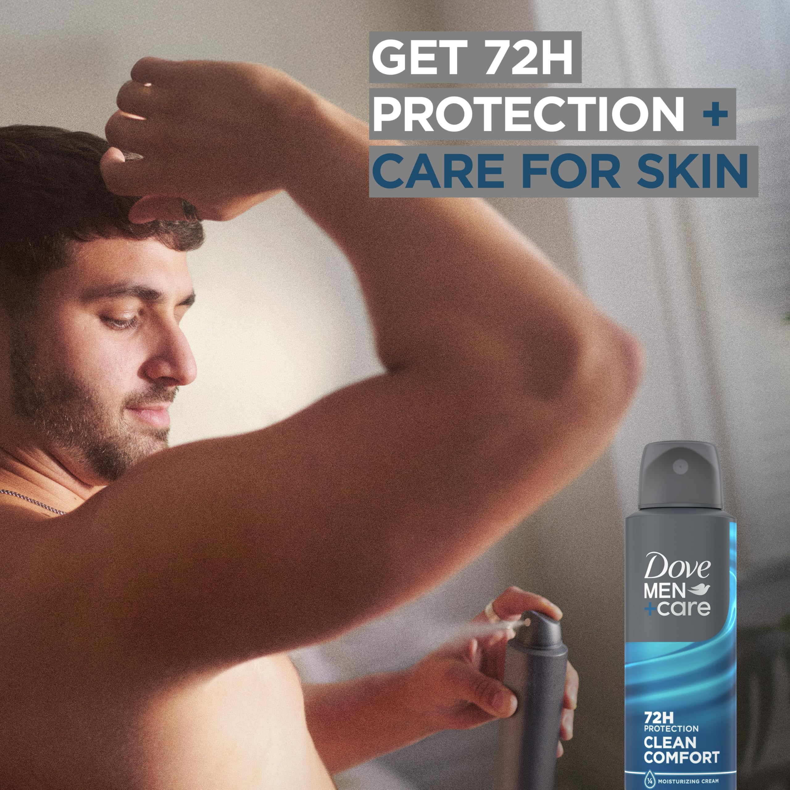 Dove Men+Care goes on dry, leaving no sticky residue