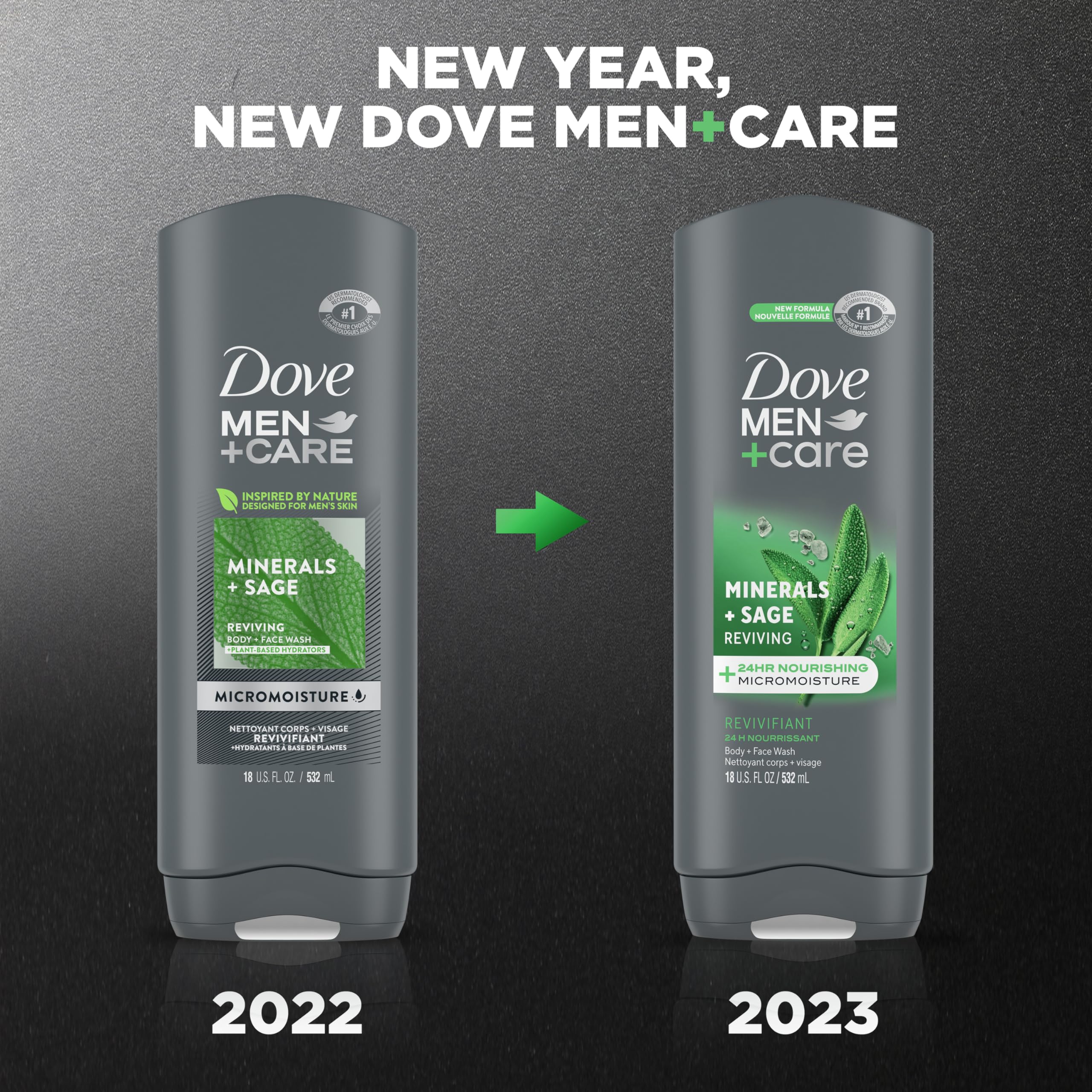 Lifestyle shot of a man starting his day with Dove Men+Care Mineral Sage