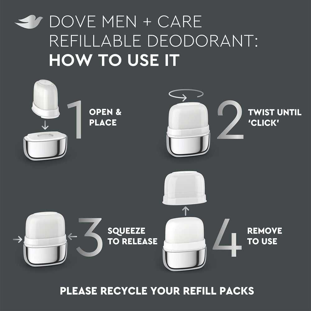 Dove Men+Care odor control for up to 48 hours.