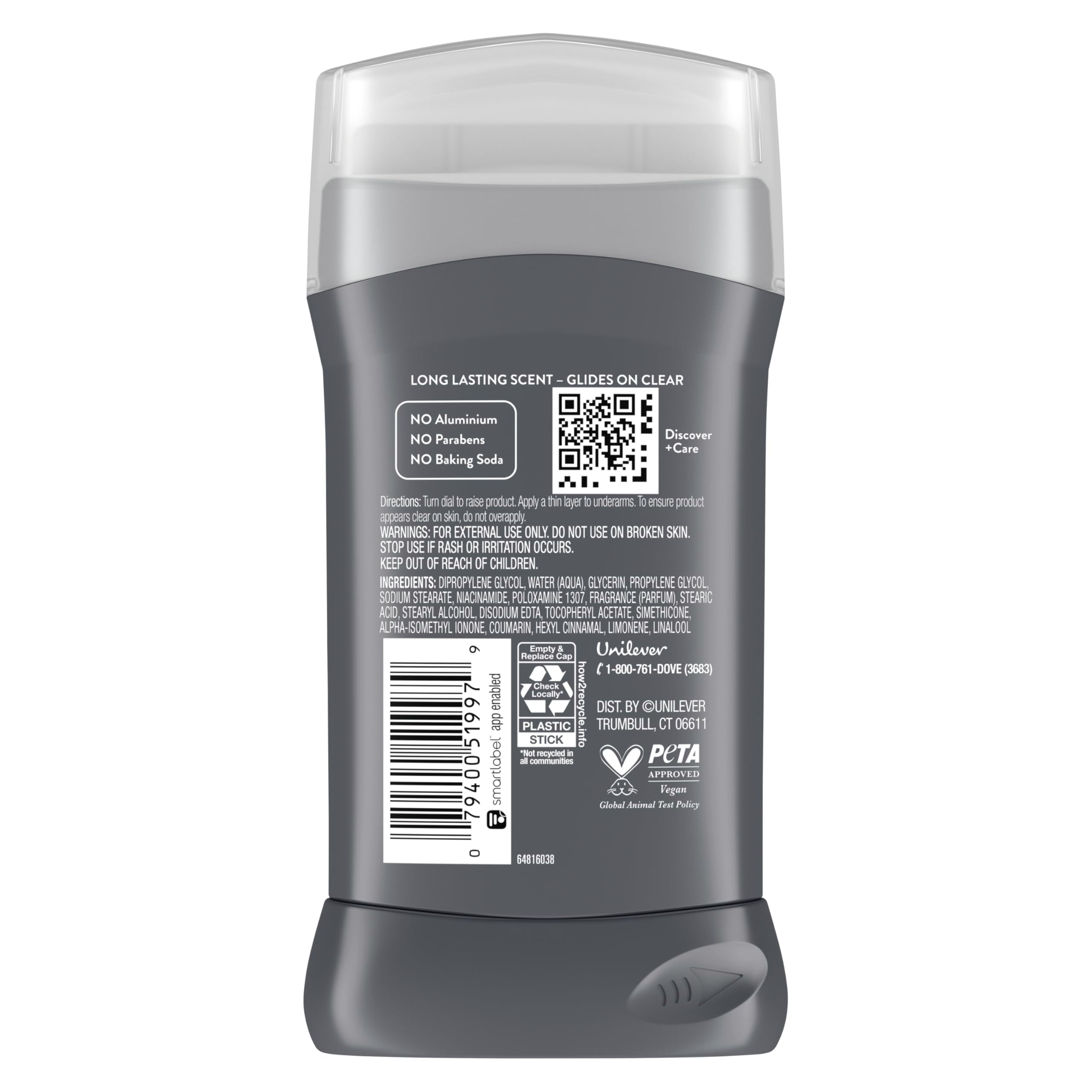DOVE Men+Care Rustic Sandalwood deodorant stick ready for daily application.