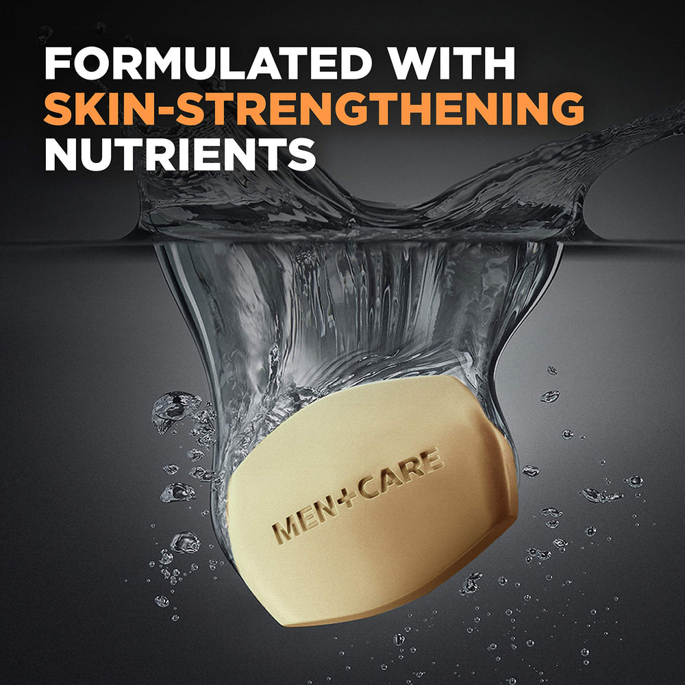 Dove Men+Care Skin Defense Bar foam-lather in palm demonstrates easy cleansing.