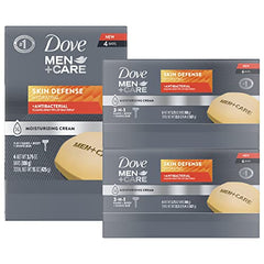 DOVE MEN+CARE Skin Defense bar in hand for quick cleansing