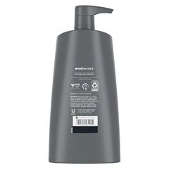 Dove Men+Care Thick & Strong 2-in-1 lather for quick cleansing and conditioning.