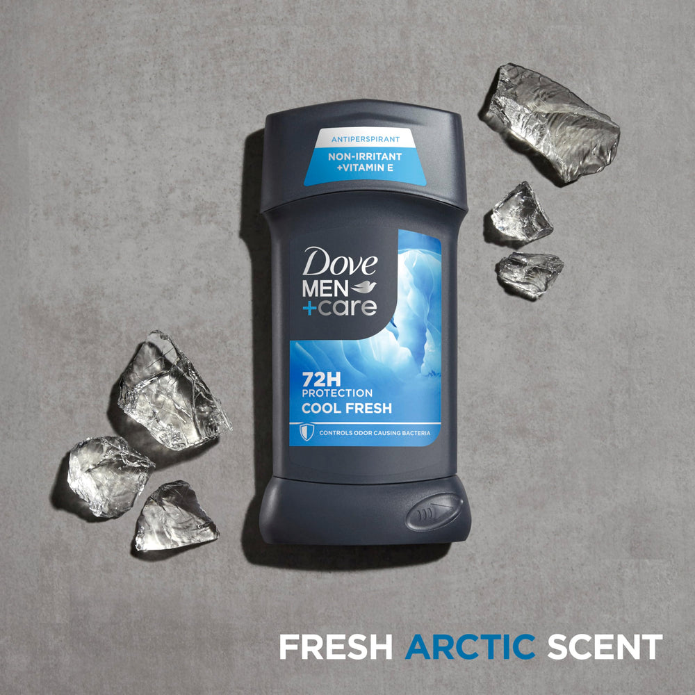 Graphic of Dove Men+Care Triple Defense Technology for comprehensive protection.