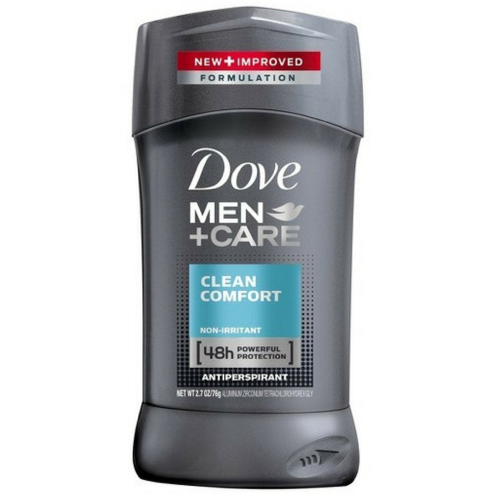 Dove MenCare Clean Comfort antiperspirant stick delivers long-lasting protection for daily wear.