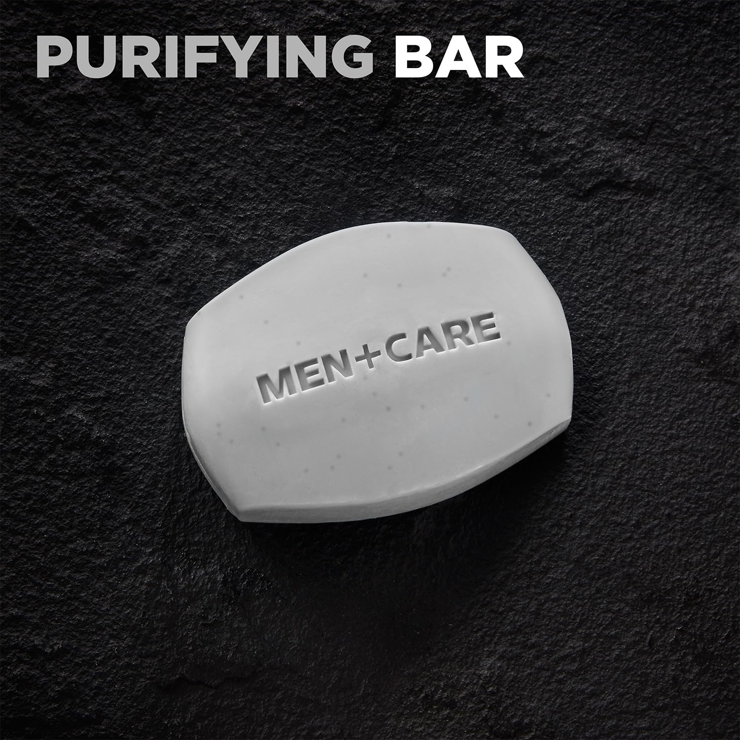 Dove Men+Care exfoliating bar with clay gently addresses dry skin.