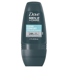 Dove Men+Care applicator ready for roll-on, smooth glide for daily freshness.