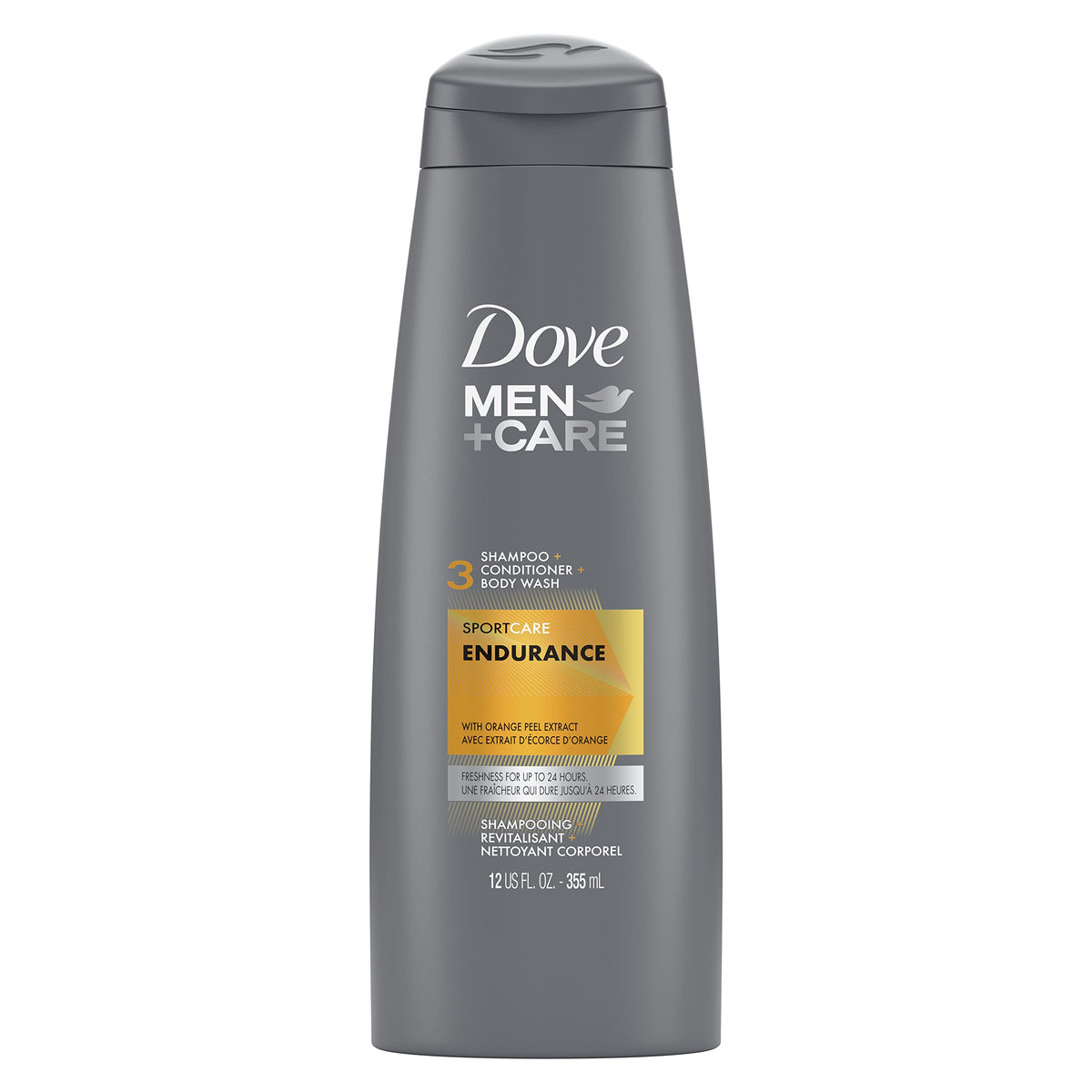 Dove MenCare Endurance 3-in-1 bottle pour for quick head-to-toe refresh