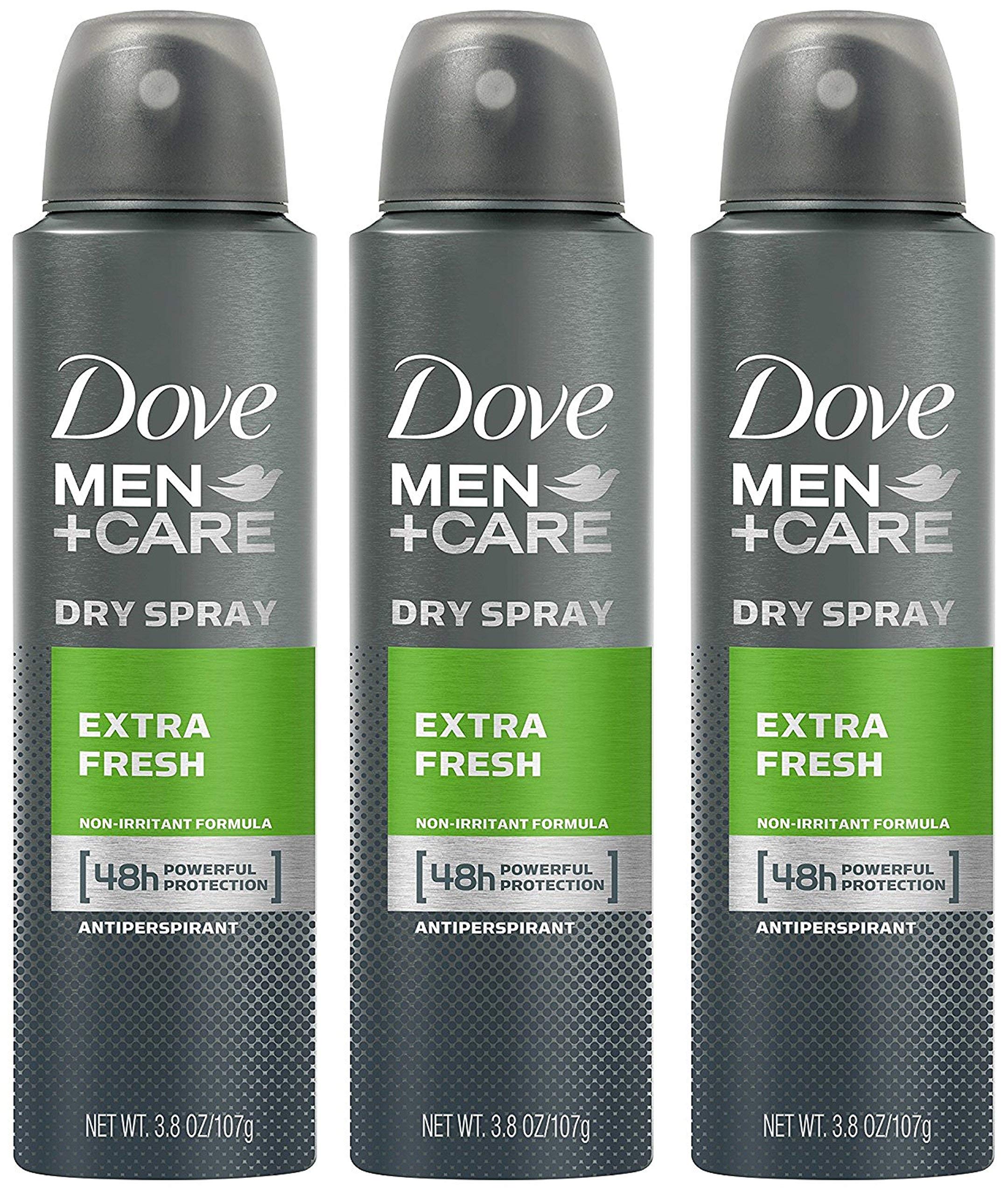 Dove Men Antiperspirant Extra Fresh three-pack, front view for all-day freshness