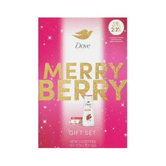 Dove Merry Berry Set bottle shown for a pampering routine.