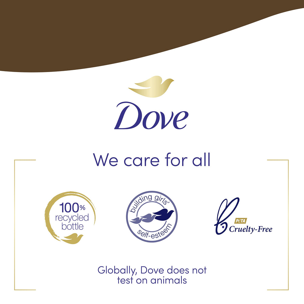 Dove microbiome-friendly formula close-up highlights skin nourishment.