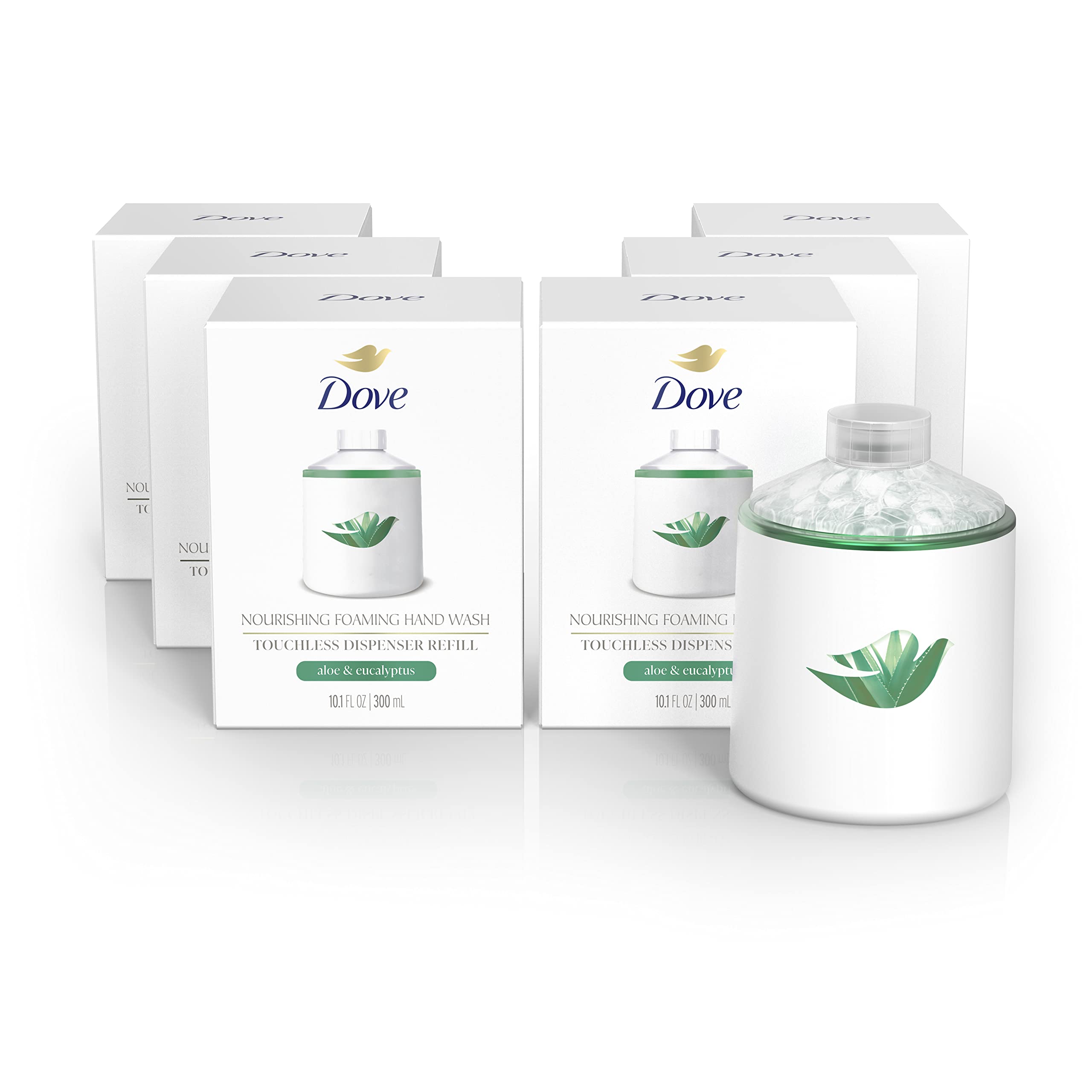 Dove Nourishing Foaming Hand Wash bottle with rich foam for gentle cleansing