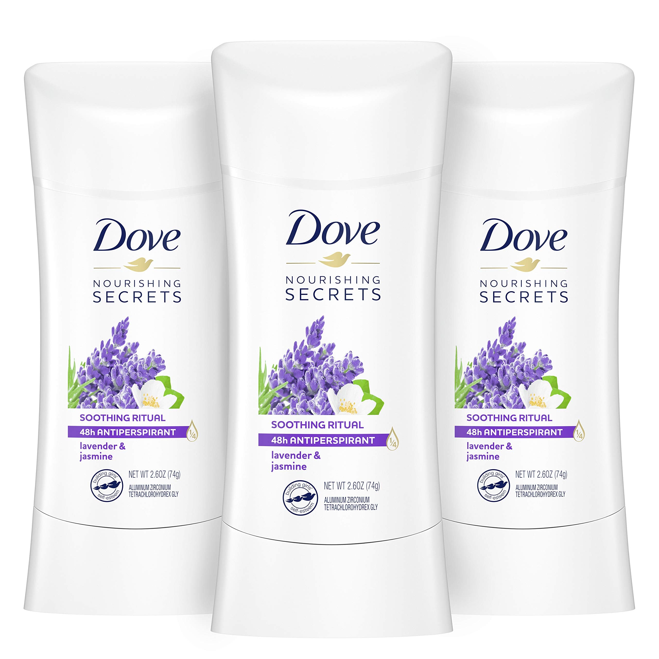 Dove Nourishing Secrets lavender jasmine stick ready for daily use with gentle protection