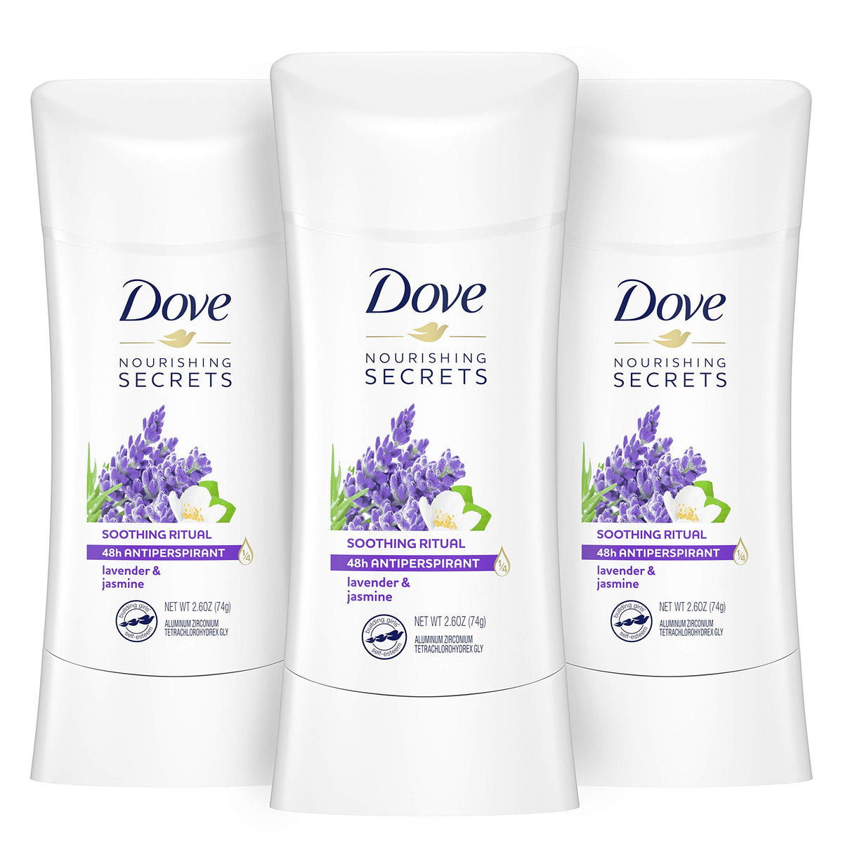 Dove Nourishing Secrets lavender jasmine stick ready for daily use with gentle protection