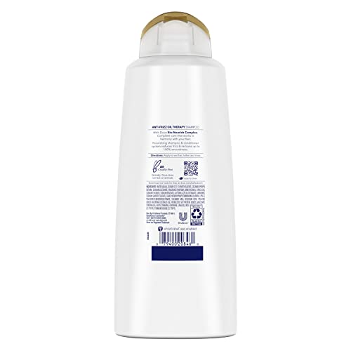 Close-up of the Dove shampoo cap highlighting weightless Nutri-Oils for nourishment