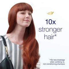 Dove Nutritive Solutions Daily Moisture Shampoo bottle front showcases lightweight formula.