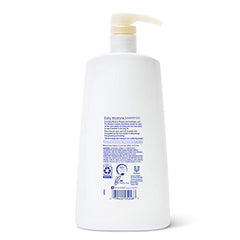 Dove Nutritive Solutions Daily Moisture Shampoo lather on hands shows gentle cleansing.