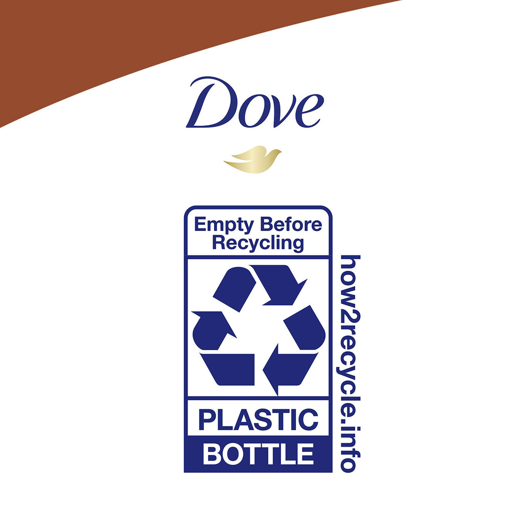 Wet hair being cleansed with Dove Nutritive Solutions shampoo