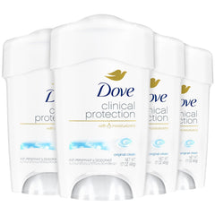 Dove Original Clean 4-pack box showing value and packaging for everyday protection.