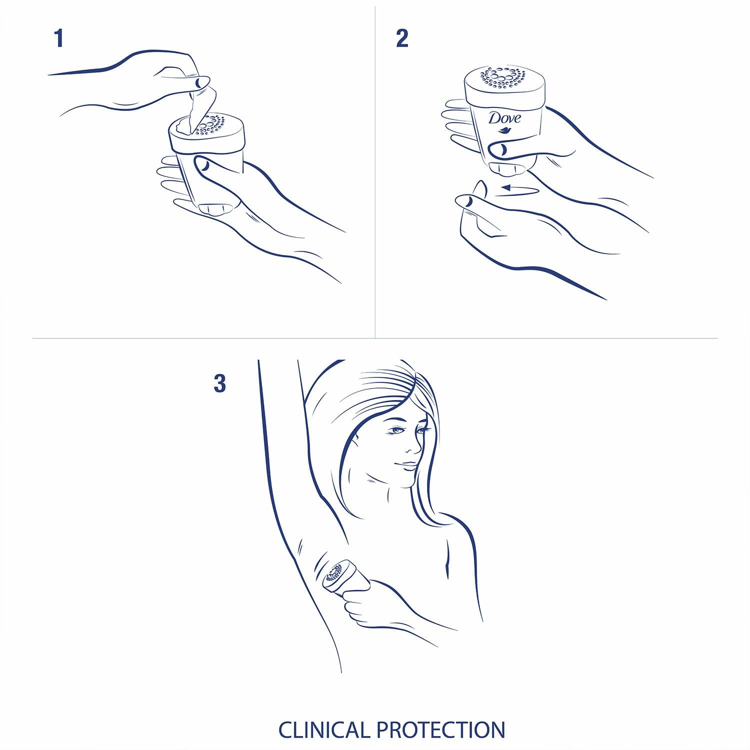 Dove Original Clean deodorant fresh scent visual indicating reliable odor control.