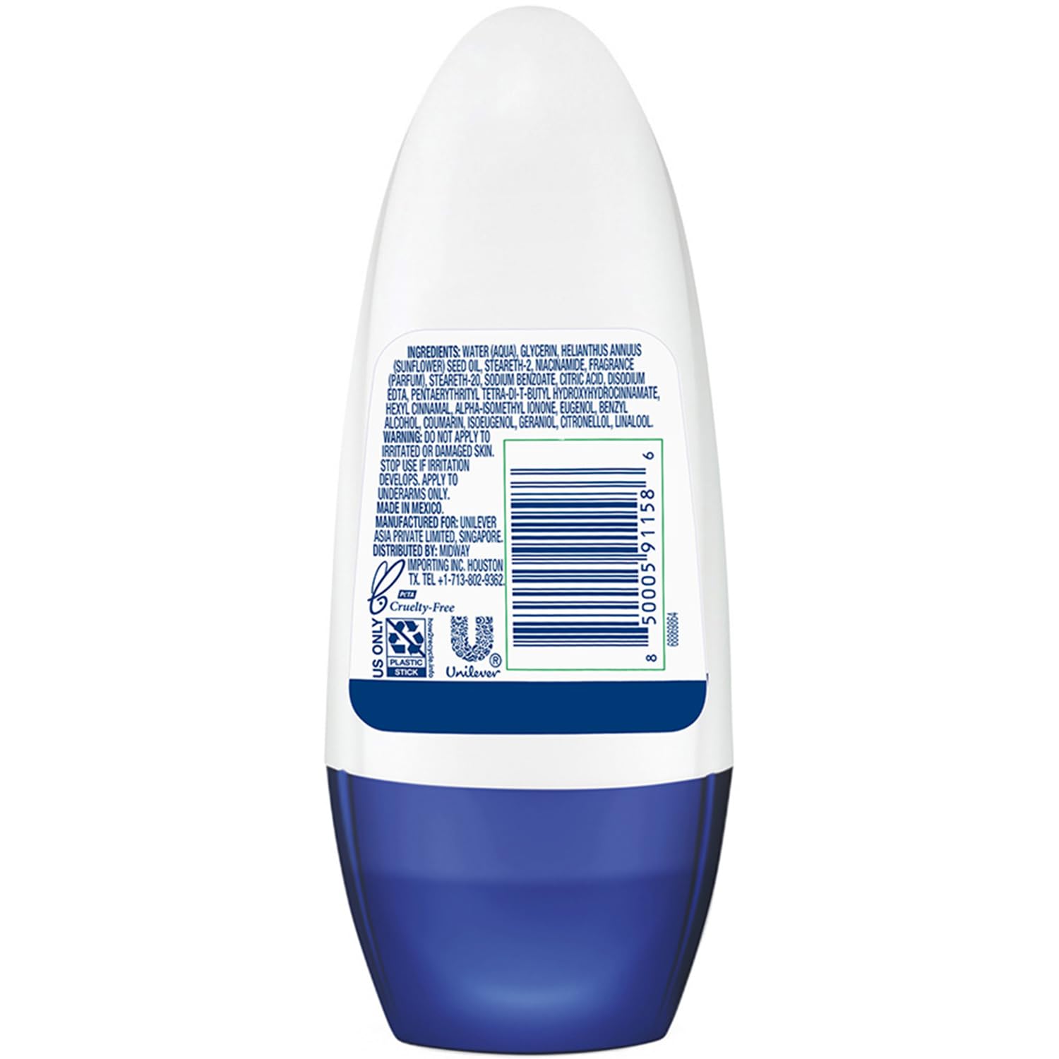 Dove Original Clean roll-on in use, smooth glide for underarm protection
