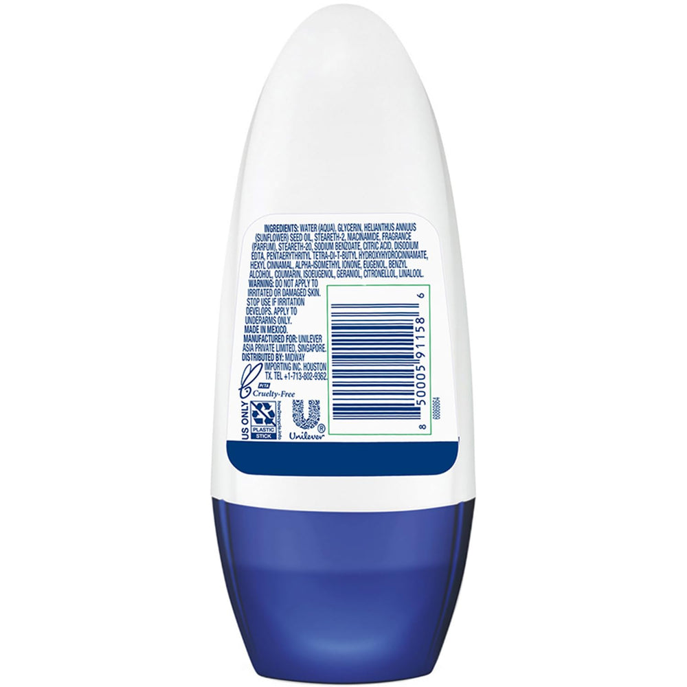 Dove Original Clean roll-on in use, smooth glide for underarm protection