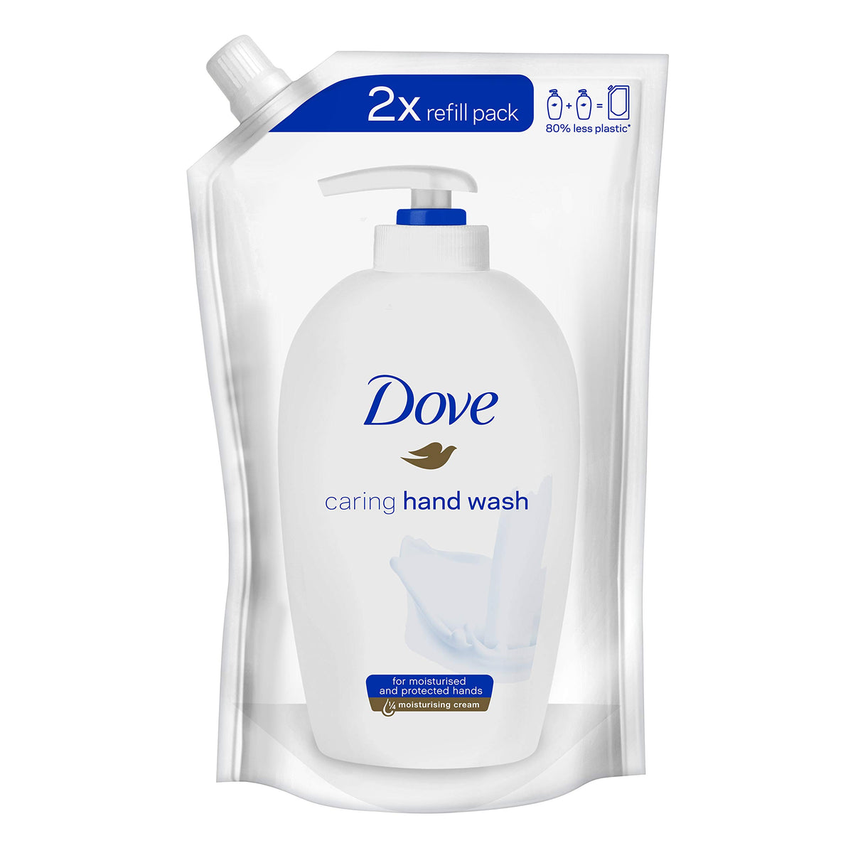 Dove Original refill bottle 500ml designed for easy replenishment.