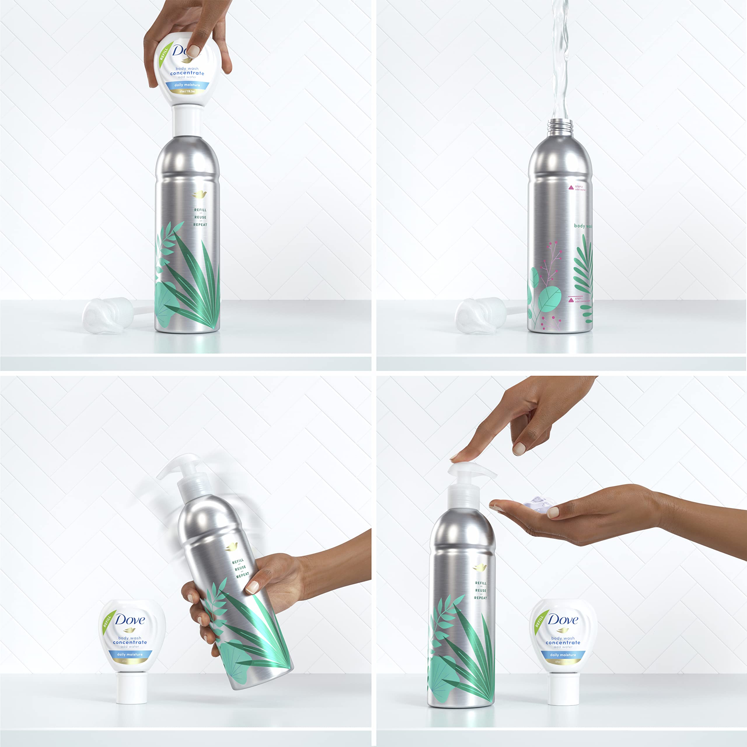 Dove packaging recycling symbol emphasizes eco-friendly materials
