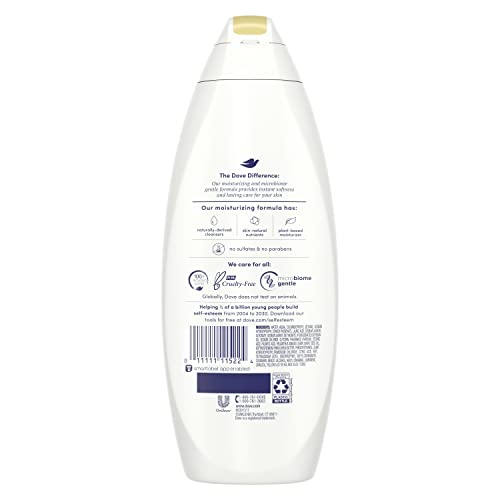 Dove Pampering body wash foam lather closeup highlighting creamy texture for daily cleansing