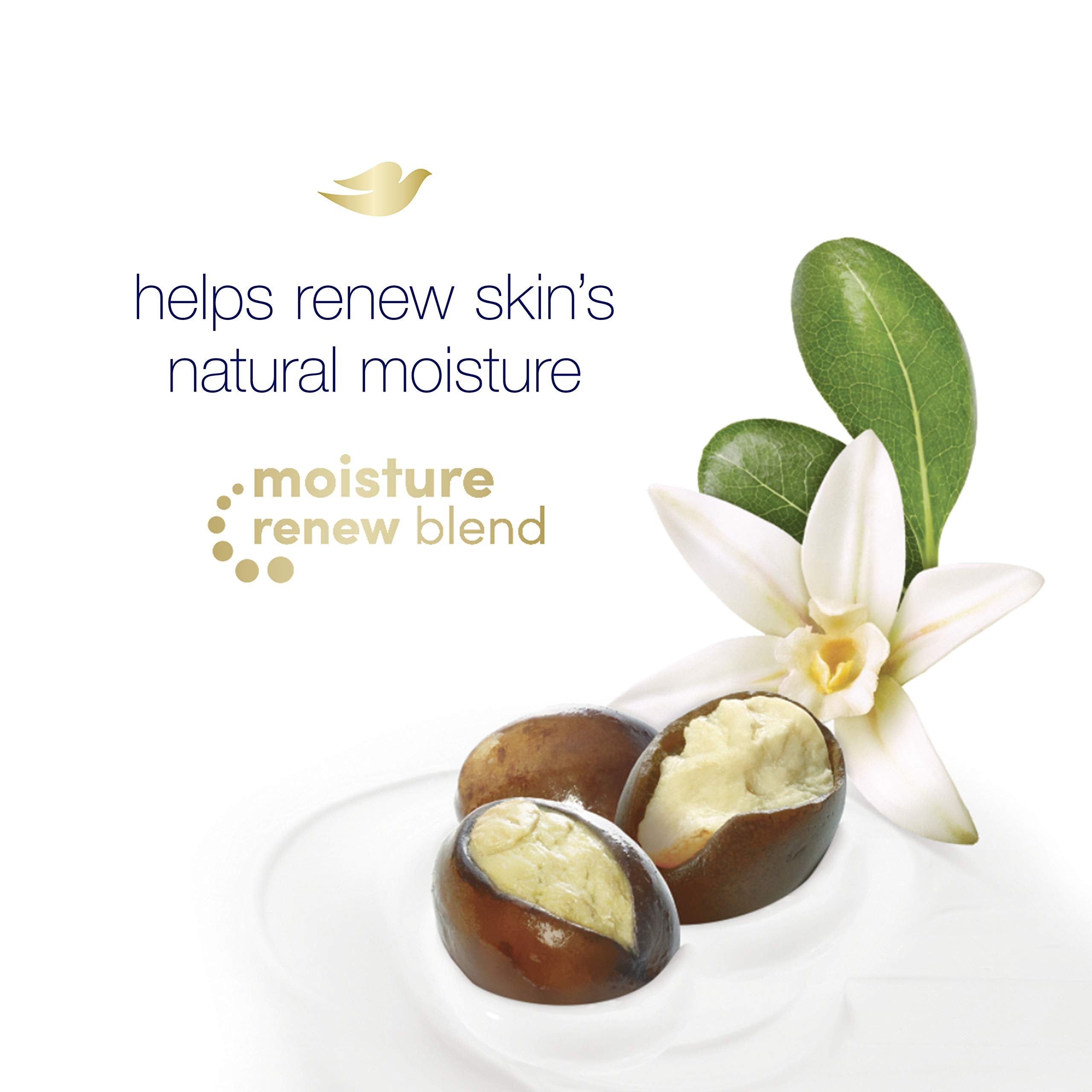 Dove Shea Butter Vanilla pump bottle showcasing rich lather and sensory-friendly scent