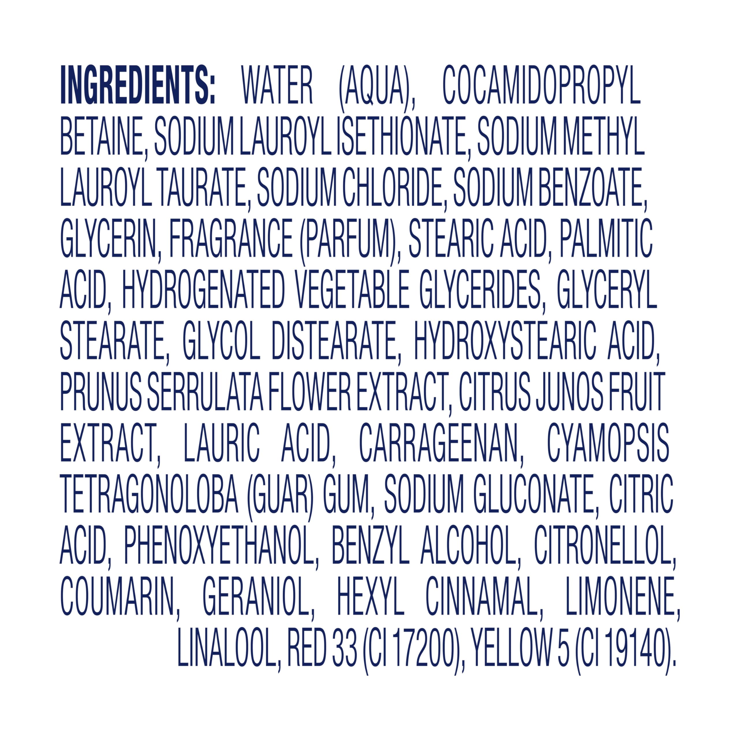 Dove paraben-free badge emphasizes a clean formula.