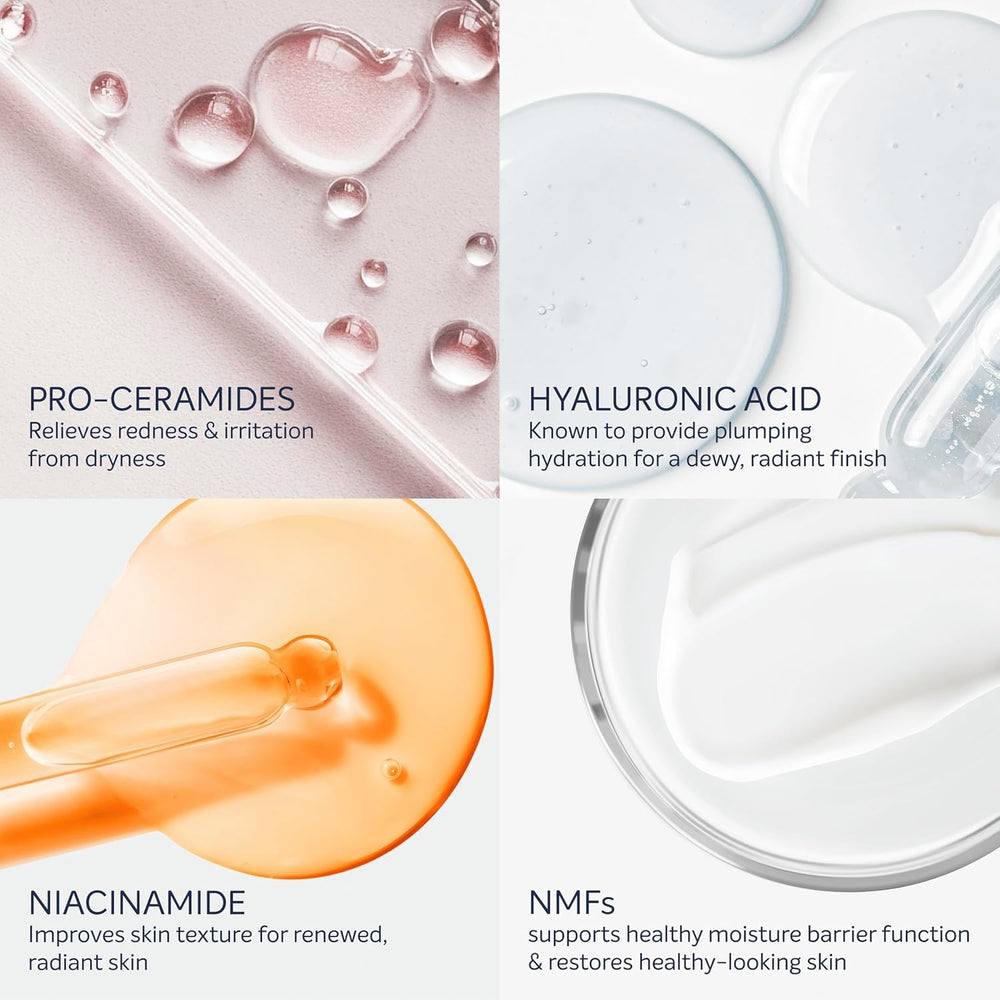 Dove hydration boost visible on skin after use