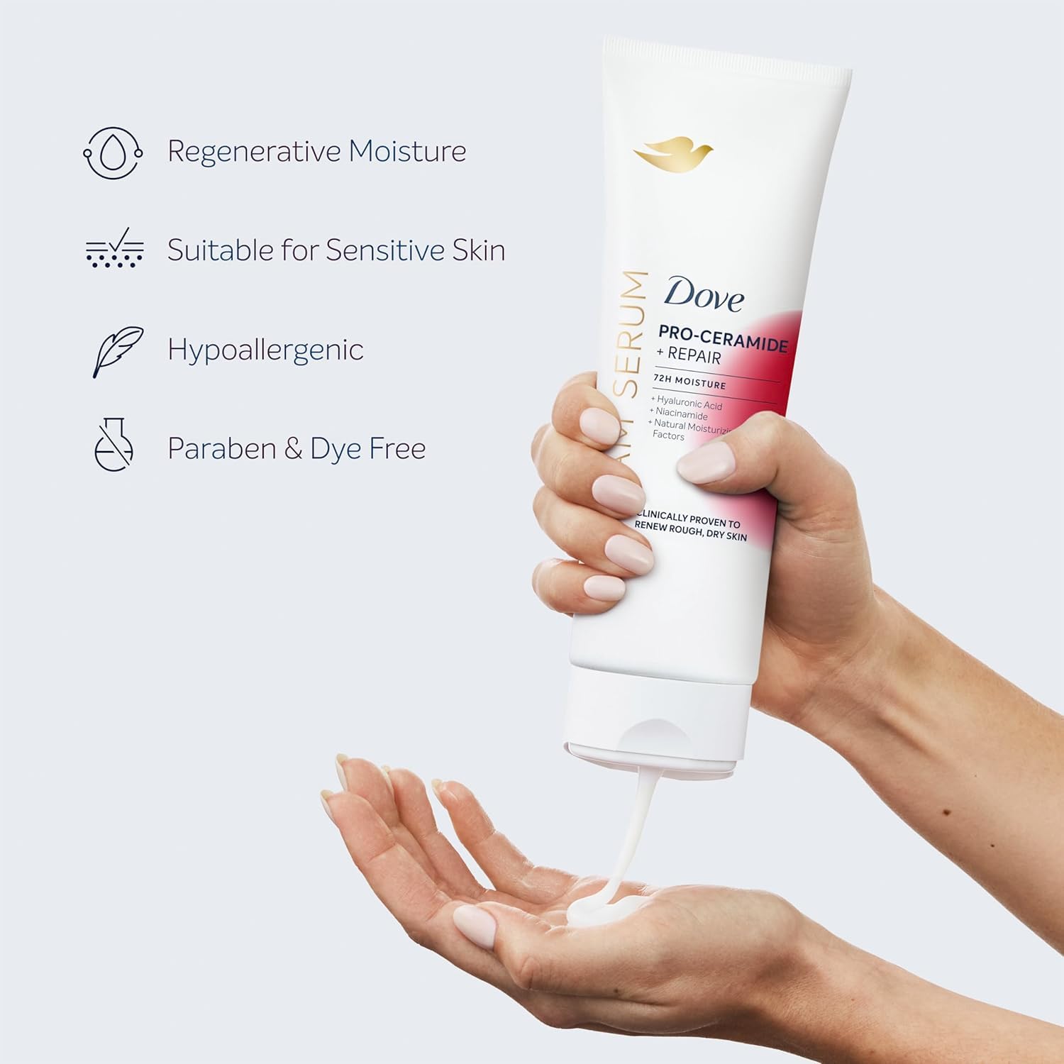 Niacinamide supports even-toned skin with Dove Serum