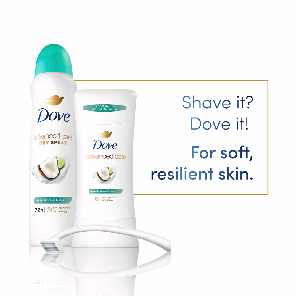 Dove Pro-Ceramide technology supports skin barrier after shaving
