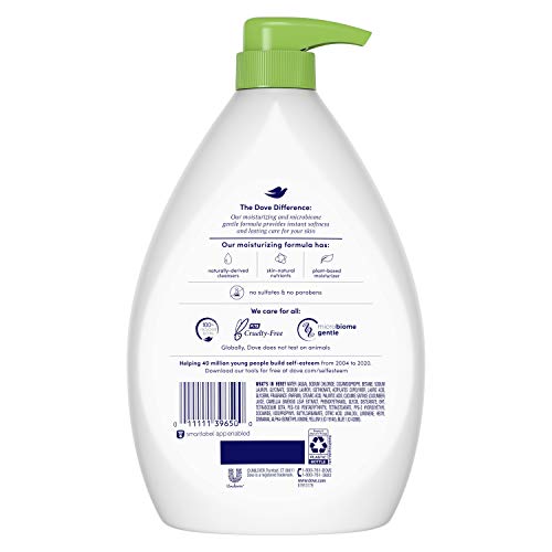 Dove Refreshing Body Wash green tea extracts for rejuvenating aroma and skin-softening cleanse.