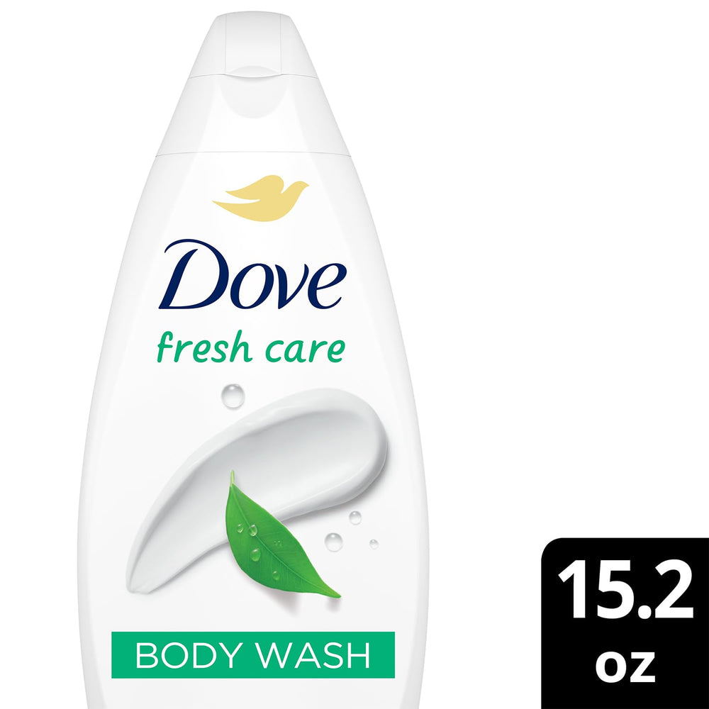 Dove Refreshing cucumber-green-tea essence highlights skin-soothing aroma.
